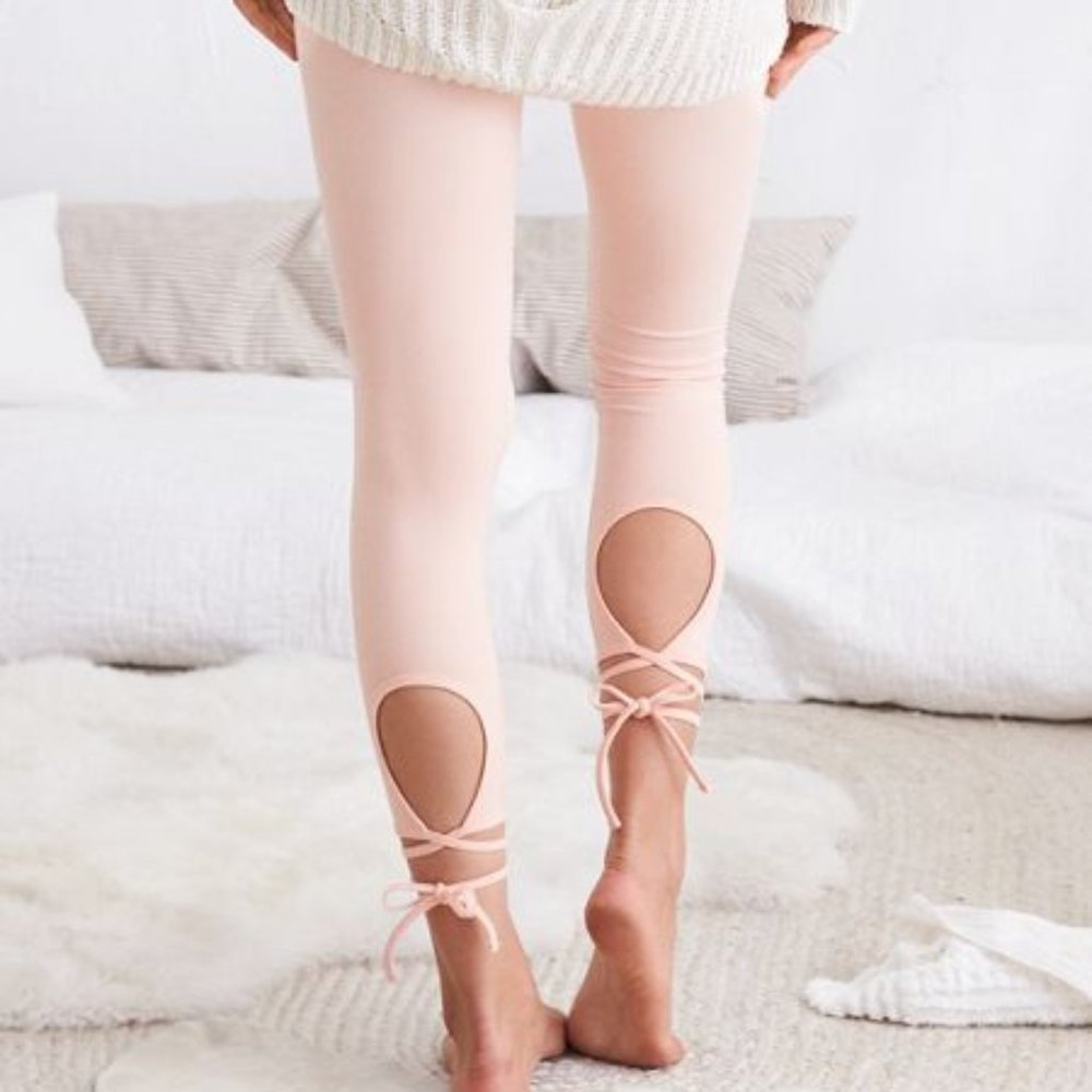 Aerie Move Pink Ankle Wrap Leggings - Medium NWOT